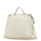 グッチ バンブー デイリー トートバッグ ショルダーバッグ 2WAY 370830 ホワイト レザー レディース GUCCI 【中古】
